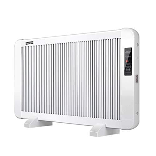 LSX--heaters Heater -Electric Panel Heater Crystal Glass Flat Convector Heater with Screen and Remote Control/1600W/White Automatic