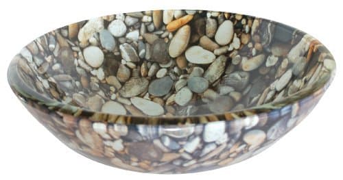 Eden Bath GS24 Natural Pebble Pattern Glass Vessel Sink by Eden Bath