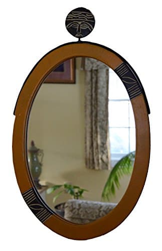 Akuaba Oval Mirror II - Handmade in Ghana