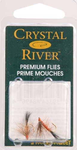 Crystal River Trout Flies Black Caddis Dark #12 Feathers