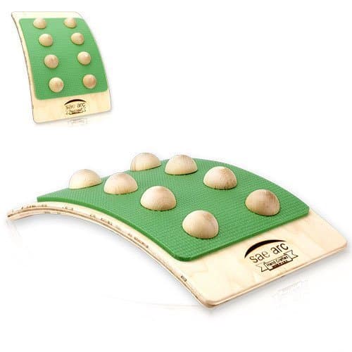 Spine Stretching Lumbar Support - Wooden Acu-Back (Green)