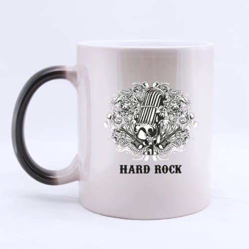 Ceramic Magic Mug With Music Time ROCK HARD Surprise Color Changing Mug Morphing Coffee/Tea Mug (11 Oz) Gift Choice