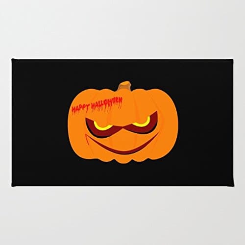 Doormat Floor Mat Rug Inside Rubber Doormat 23.6''(L) x 15.7''(W) Evil Halloween Rug