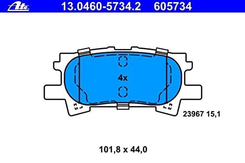 ATE GERMANY OEM Brake Pads SET Fits LEXUS Rx Suv TOYOTA Harrier MPV 0446648040
