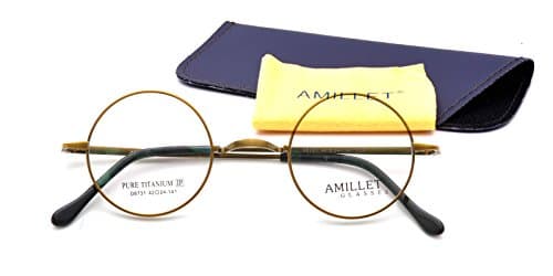 AMILLET Retro Men's Round Titanium Eyeglass Frames