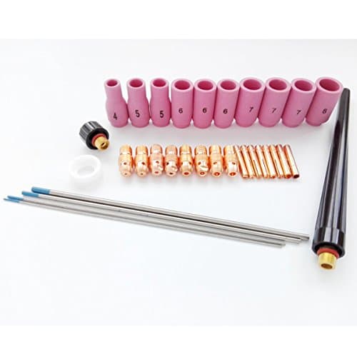 B.W.P 13N Series Nozzles Accessory Kit For TIG Welding WP-9 WP-20 WP-25 Torch With Blue Tip Tungsten WL20-150
