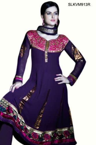 SLKVM913R - Cbazaar Salwar Kameez Violet
