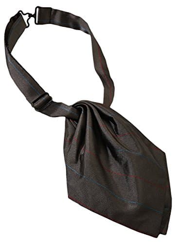 Pinstripe Tulip Ascot Adjustable strap with hook/eye closure, STEEL GREY, 0
