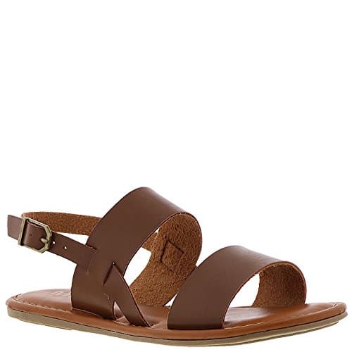 MIA Women's Addison Flat Sandal, Cognac, 7.5 M US