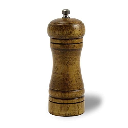 Salt and Pepper Mill Yoheox Solid Wood Pepper Grinder Salt Shaker with Adjustable Coarseness,5 Inch