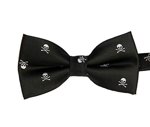 Men's Skull Pattern Adjustable Bow Tie Tuxedo and Wedding Bow Ties