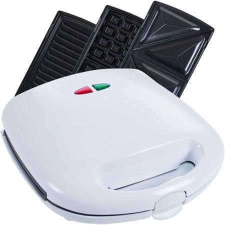 Chef Buddy 3-in-1 Sandwich Panini Press and Waffle Maker Iron