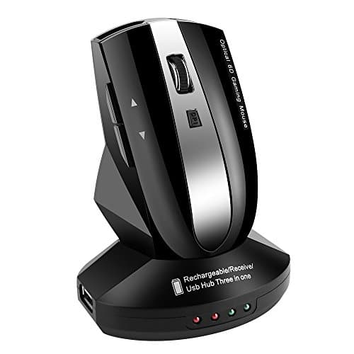 Wireless Gaming Mouse M01 2.4G Wireless Mice PC Computer Laptop Mouse With USB Rechargeable Charging Dock-Black