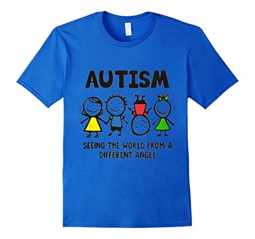 Men's Autism Seeing The World From A Different Angle Shirt Large Royal Blue