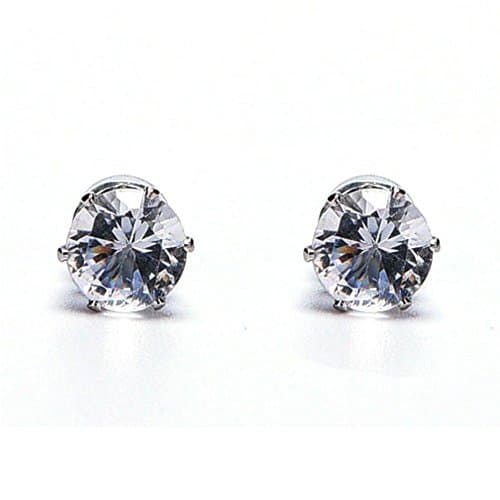 Idlespace Gift 1 Pair Non Piercing Magnetic Clear&amp;Black Clip on Jewelry Stud Earrings Earring