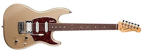 Godin 041183 Session Silver Gold HG RN LTD 6 String Electric Guitar with gig bag