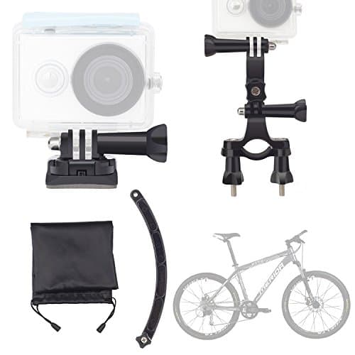 Gorilla Gear Action Camera Bike Kit - Includes Helmet Mount, Frame Mount, Extension, 3-way-pivot, Travel Bag - For Gopro and Other Compatible Action Cameras - 1 Year Warranty