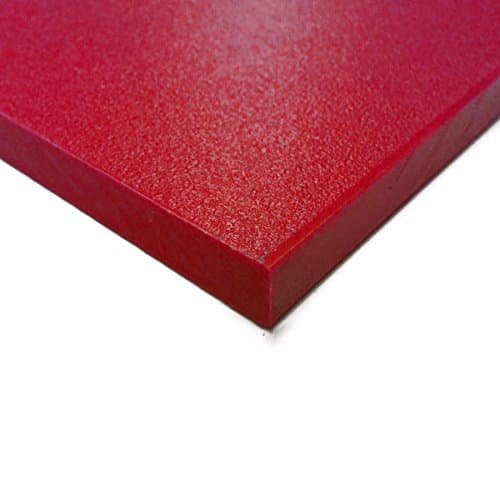 HDPE / Sanatec Plastic Cutting Boards - Pick Size (Nominal), Color (11-7/8" x 11-7/8", 0.5" Thick (12" x 12" Nominal), Red)
