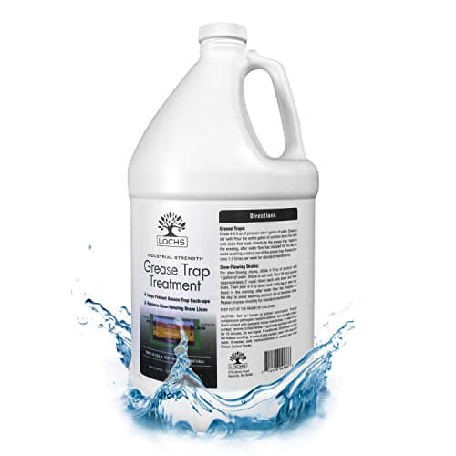 Grease Trap Cleaner - 2X Double Strength Concentration - Bacteria Enzyme Treatment for Odor Control & Eliminating Fats, Oils, Grease in Restaurants - 1 Gallon