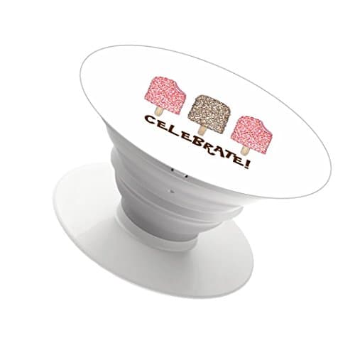Cell Phone Holder Expanding Stand and Grip Pop Mount Sockets for smartphone and tablet iphone ipad (white)-celebrate eclair ice cream popsicles