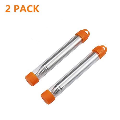 2Pack Pocket-Size Fire Bellows, Stainless Steel Fire Blower Pipe,Collapsible Builds Campfire Tool
