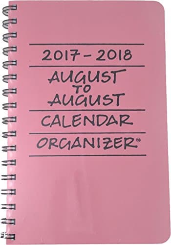 2017-2018 August to August Calendar Organizer- Carnation (Pink)