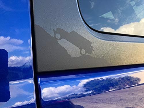 4 Pack Matte Black Jeep Climbing Mountain Hardtop Corner Vinyl Decals for 2007 2008 2009 2010 2011 2012 2013 2014 2015 2016 2017 2018 2019 Jeep Wrangler JK JKU JL JLU by CAO Enterprises