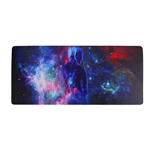 Mouse Mat, Wagolo Professional Large Computer Game Mouse Pad(35.4x15.7x0.1inches,Starry Sky)