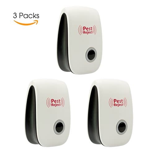 Ocathnon 3 Packs Pest Repeller, Eco-Friendly Ultrasonic Pest Control, Safe Electronic Pest Repellent Plug In for Kicking Rats, Mosquitoes, Cockroach, Spiders &amp; Other Insects White