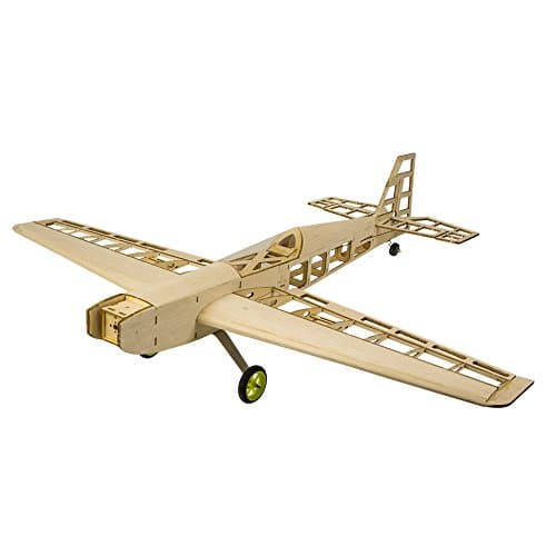 DW Hobby Balsa wood Model Plane RC Electric Remote Control Airplane Trainer T10 800mm Wingspan Laser Cut Model Aircraft Kits to Build (T1001B)