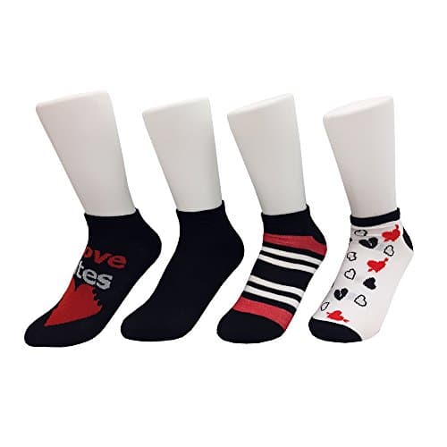 Women's 4 Pack No Show Liner Socks: Fun Fashion Patterns &amp; Colors