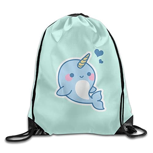 Gym Cute Sea Unicorns Love Drawstring Backpack Bag