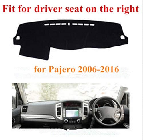 RHD Dashboard Cover, Non slip Mat Car Dashmat Pad Fit for Pajero 2006-2016