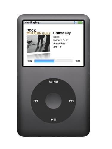 Apple iPod classic - 6th generation - digital player - HDD 120 GB - AAC, MP3 - video playback - display: 2.5" - black