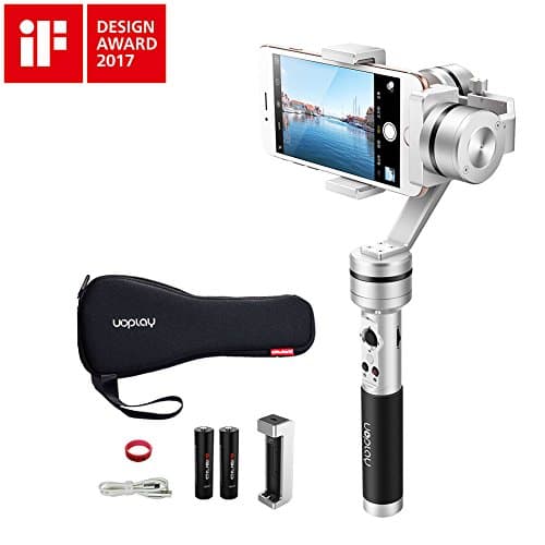 OFFICIAL AIbird Uoplay2S 3 Axis Handheld Universal Smartphone Steady Gimbal Stabilizer for iPhone 7 and 7 Plus, Samsung S5,S6,S7 and GoPro Hero 3 4 5/other Sports Action Camera of Similar Size