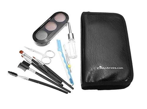 Professional Eye Makeup Cosmetic Stencil Shaping Eyebrow Template Tool Brush Kits Set by Micro Shops
