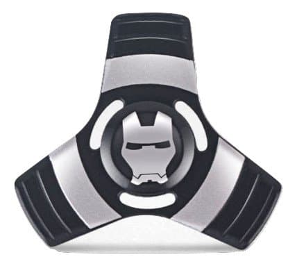 Black Iron Man FIDGET Spinner Toy for relieving ADHD, Anxiety, Boredom EDC Tri-Spinner Fidget Toy Smooth Surface Finish Ultra Durable Non-3D printed by Harmony101