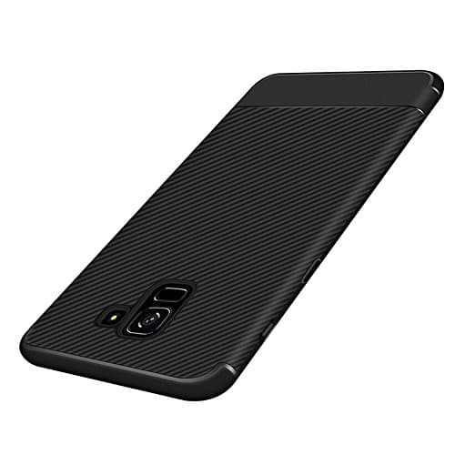 Galaxy A8 Plus 2018 Case,Ultra Slim Carbon Fiber Pattern Soft TPU Cell Phone Cover Shockproof Dustproof Shock Absorbing and Anti-Scratch Anti-Slip Phone Case for Samsung Galaxy A8 Plus 2018 (black)