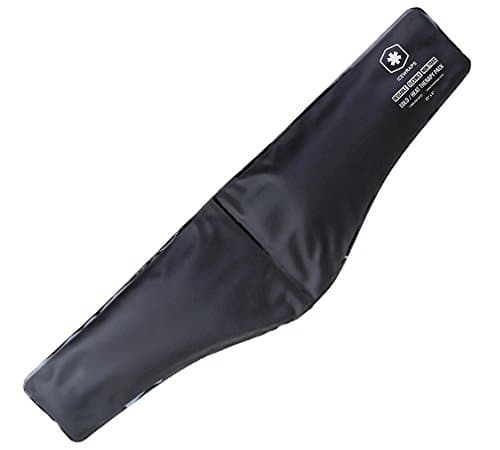 Flexible Ice Cold Pack for Neck and Joints by IceWraps - 6"x23" Reusable Cold Pack / Microwavable Heat Wrap, Upgraded Black Lining Will Not Crack or Leak, Neck Contour