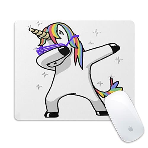Unicorn Mouse Pad, Rectangle Mousepad Custom Design Gaming Mouse Pad Rubber Oblong Mouse Mat(Dabbing Unicorn)