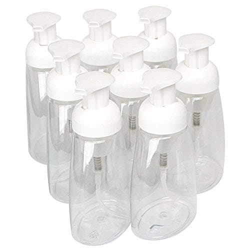 WAYDA Foaming Soap Dispenser, 10oz Capacity Refillable Liquid Soap Pump Bottles, Foam Hand Pump Container for Castile, Homemade Liquid Soap, Dish Soap in Bathroom & Kitchen - 8 Pack