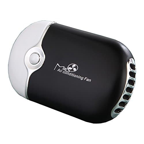 Auphi Cool Summer Office Mini Rechargeable Portable Handheld Air-condition Cool Fan(black)