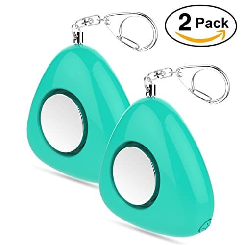 UTOPER Personal Alarm Keychain 2 Pack Self-Defense Emergency Sound Weapon Safe Security Siren Alarm with LED Flashlight for Women Children -Blue