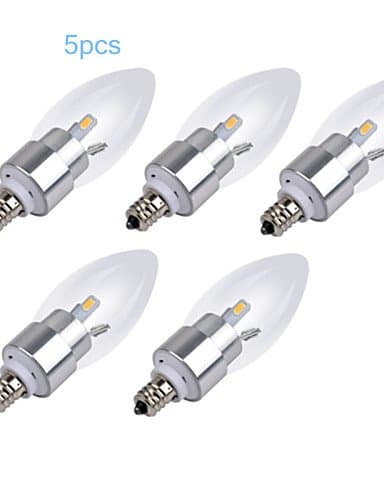 7W E14 650-7006000-6500K Cool White Color LED Candle Style Candle Bulb (85-265V) , cool white