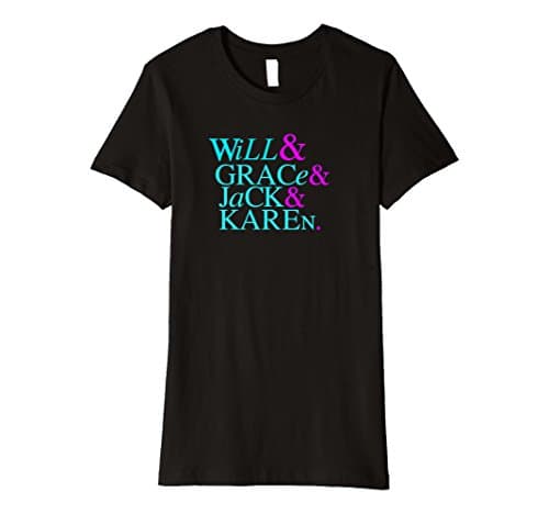 Womens Will and Grace Shirt Medium Black