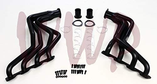 Black Coated Performance Race Racing Exhaust Header Manifold System Kit For 77-79 Ford F150/F250/F350/Bronco 5.8L 351M/400M 351Ci & 6.6L/400Ci V84WD MODEL ONLY