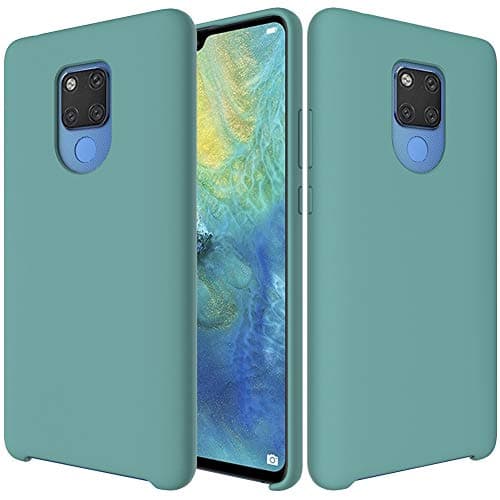 Huawei Mate 20 X Case(7.2inch),DAYJOY Candy Color Liquid Silicone Gel Rubber Shockproof Case with Soft Microfiber Cloth Lining Cushion for Huawei Mate 20 X(Blue)