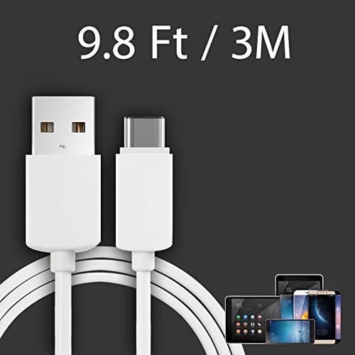 Original Z2 Pro 10FT USB to Type-C Charging and Transfer Cable. (WHITE / 3Mt)
