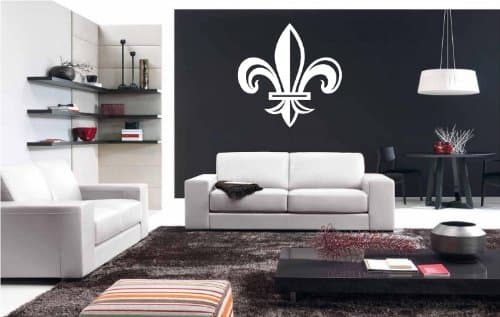 Global Graffix Fleur de lis Style 7 Wall Decal Sticker Home décor 23" x 23"