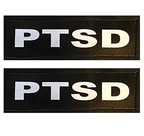 PTSD - (2) PTSD patches for Service &amp; Non-Service Dogs (XXL)